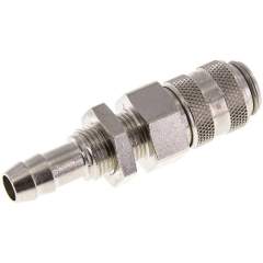 Schott-Kupplungsdose (NW5) 8 (5/16")mm Schlauch, Messing vernickelt