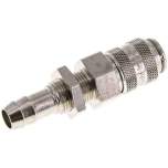 Schott-Kupplungsdose (NW5) 9 (3/8")mm Schlauch, Messing vernickelt