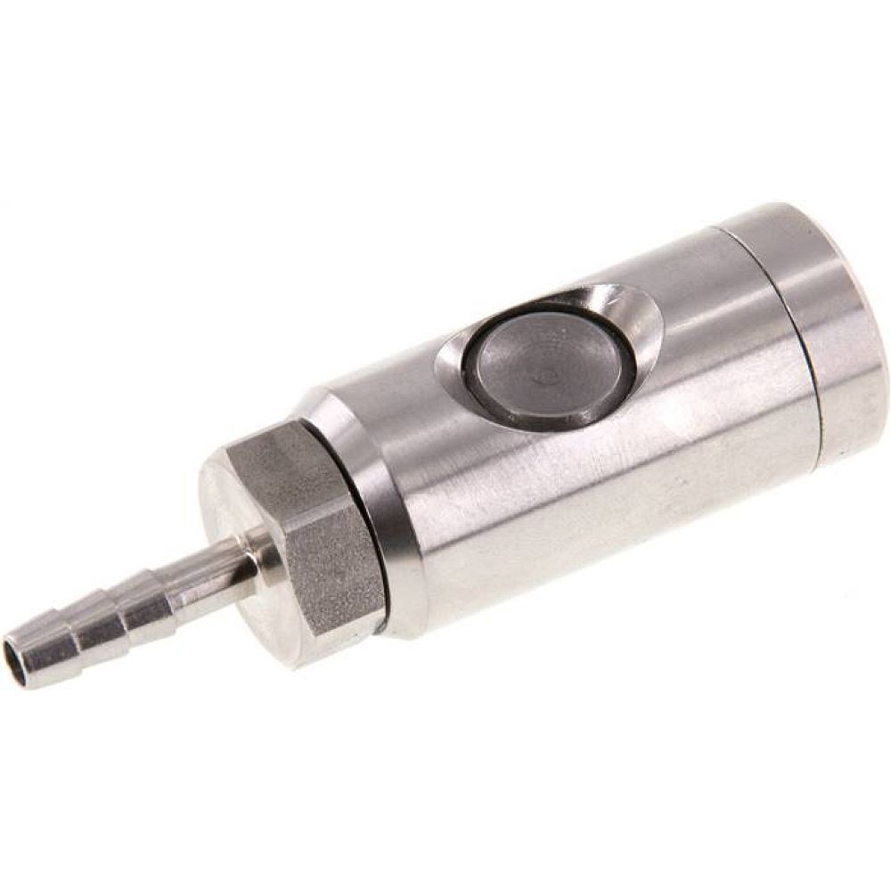 Sicherheits-Druckknopfkupplung (NW7,2), 6 (1/4")mm Schl., Edelstahl