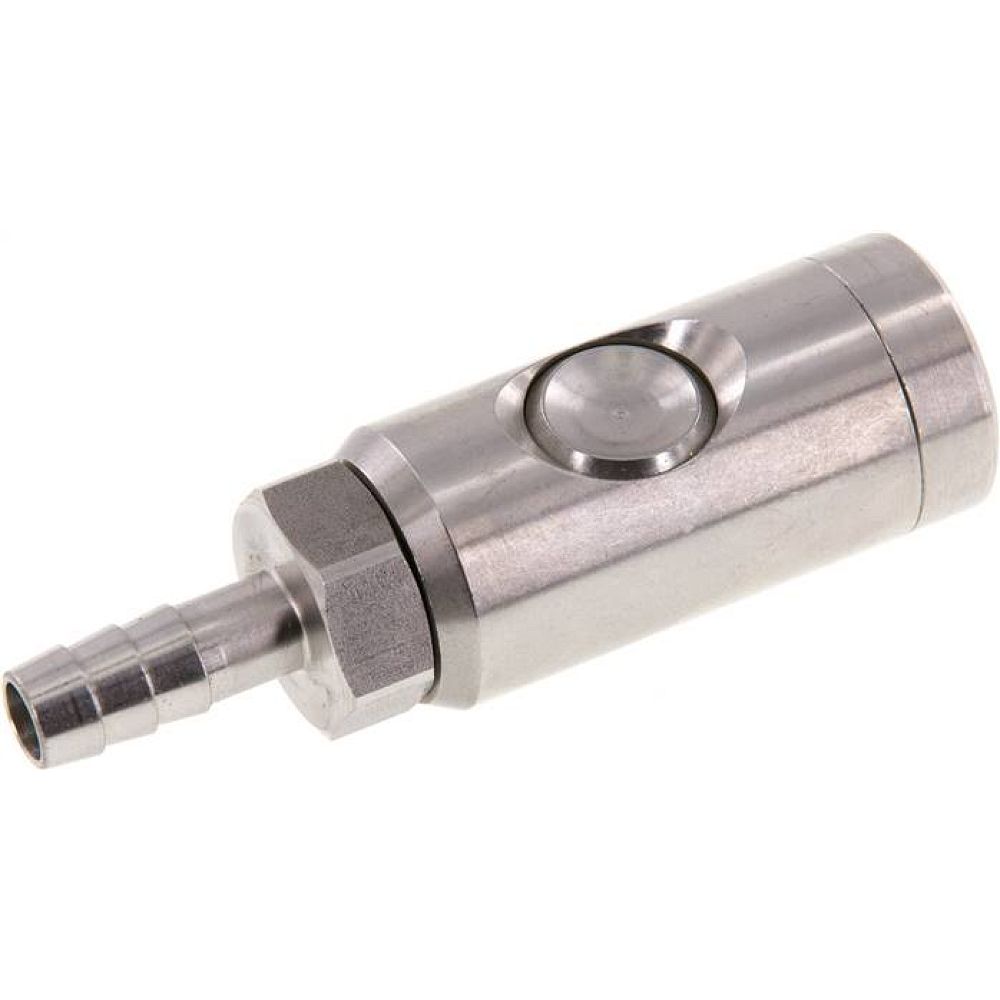 Sicherheits-Druckknopfkupplung (NW7,2), 9 (3/8")mm Schl., Edelstahl