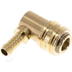 Winkel-Kupplungsdose (NW7,2) 9 (3/8") mm Schlauch, Messing