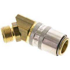 45°-Temperierkupplungsdose 13mm Zapfen,G 3/8"(AG)