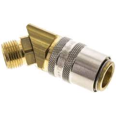 45°-Temperierkupplungsdose 13mm Zapfen,G 3/8"(AG)