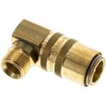 90°-Temperierkupplungsdose 13mm Zapfen,G 3/8"(AG)