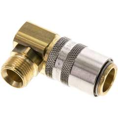 90°-Temperierkupplungsdose 13mm Zapfen,G 3/8"(AG)