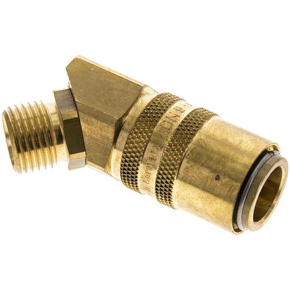 45°-Temperierkupplungsdose 13mm Zapfen,M 16x1,5(AG)