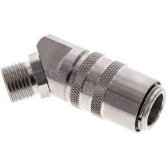 45°-Temperierkupplungsdose 13mm Zapfen,M 16x1,5(AG)