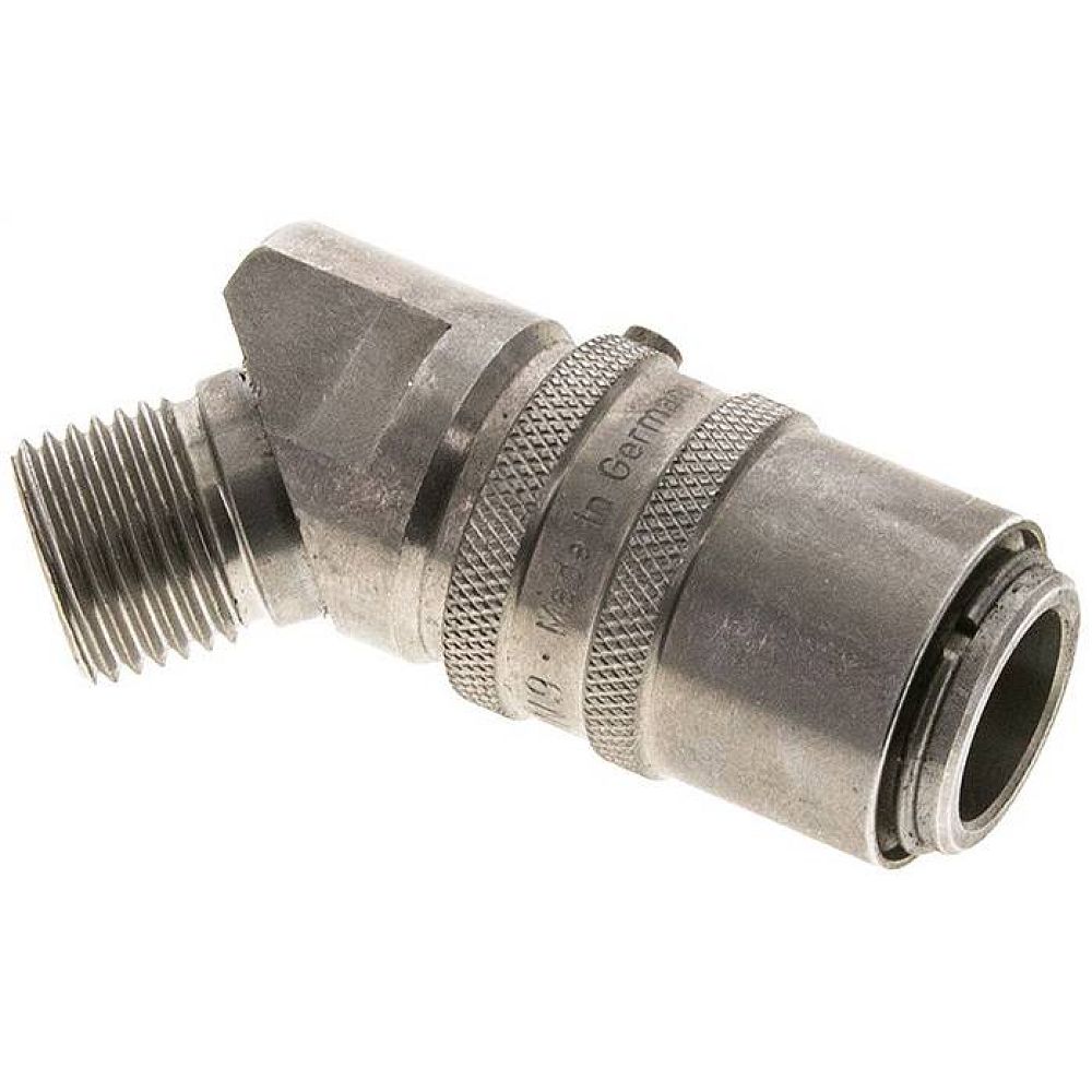 45°-Temperierkupplungsdose 13mm Zapfen,M 16x1,5(AG)
