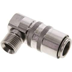 90°-Temperierkupplungsdose 13mm Zapfen,M 16x1,5(AG)