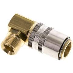 90°-Temperierkupplungsdose 13mm Zapfen,M 16x1,5(AG)