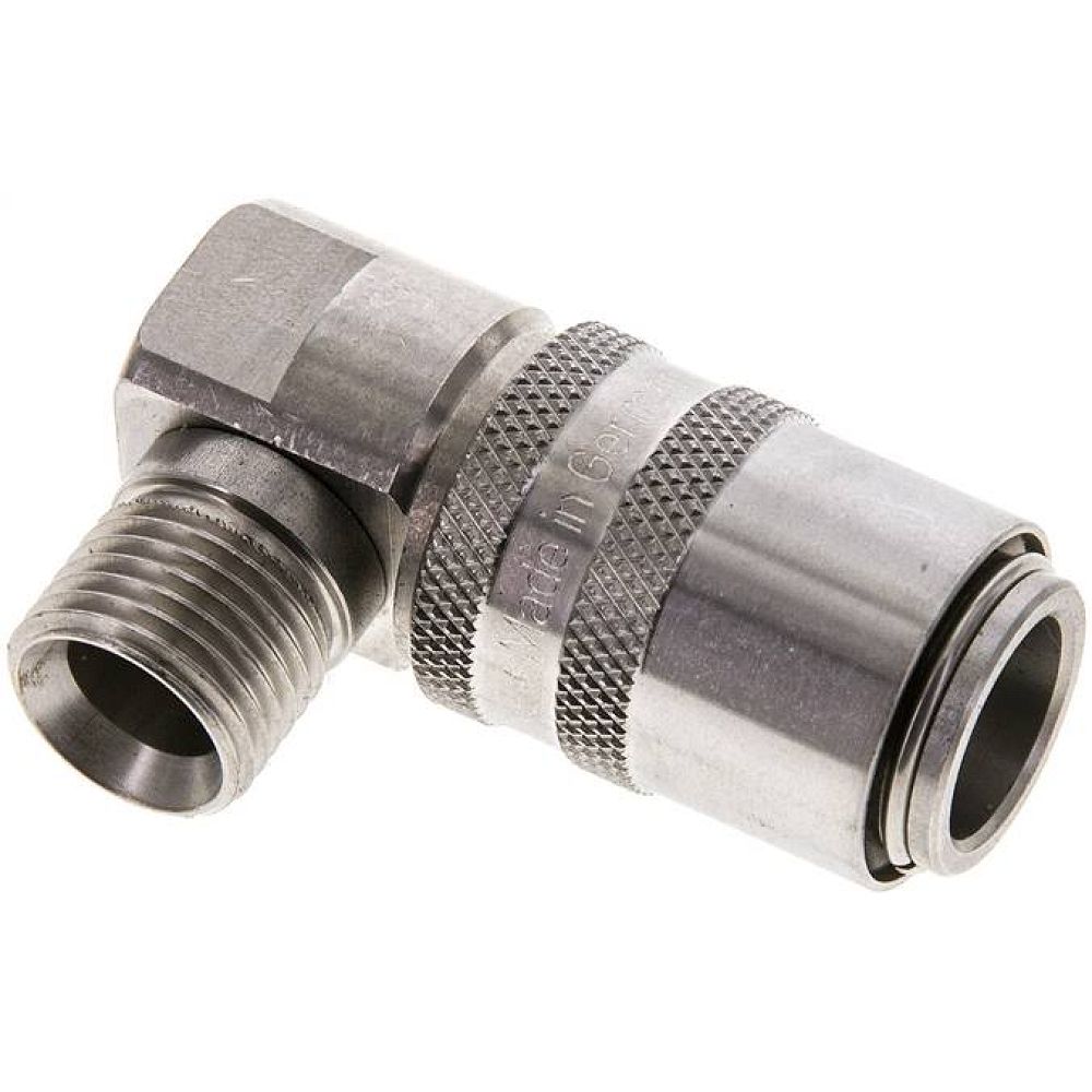 90°-Temperierkupplungsdose 13mm Zapfen,M 16x1,5(AG)