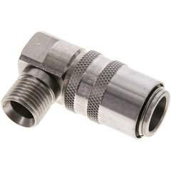 90°-Temperierkupplungsdose 13mm Zapfen,M 16x1,5(AG)