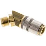 45°-Temperierkupplungsdose 9mm Zapfen,G 1/4"(AG)