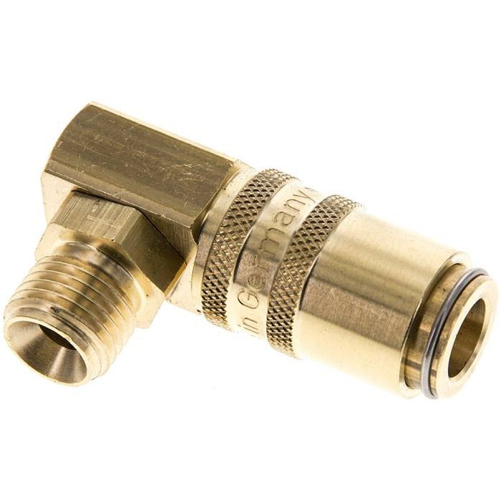 90°-Temperierkupplungsdose 9mm Zapfen,G 1/4"(AG)