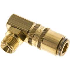 90°-Temperierkupplungsdose 9mm Zapfen,G 1/4"(AG)