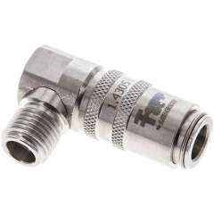 90°-Temperierkupplungsdose 9mm Zapfen,G 1/4"(AG)