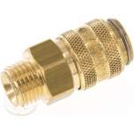 Temperierkupplungsdose 9mm Zapfen,G 1/4"(AG), Messing