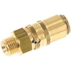 Temperierkupplungsdose 9mm Zapfen,G 1/4"(AG), Messing