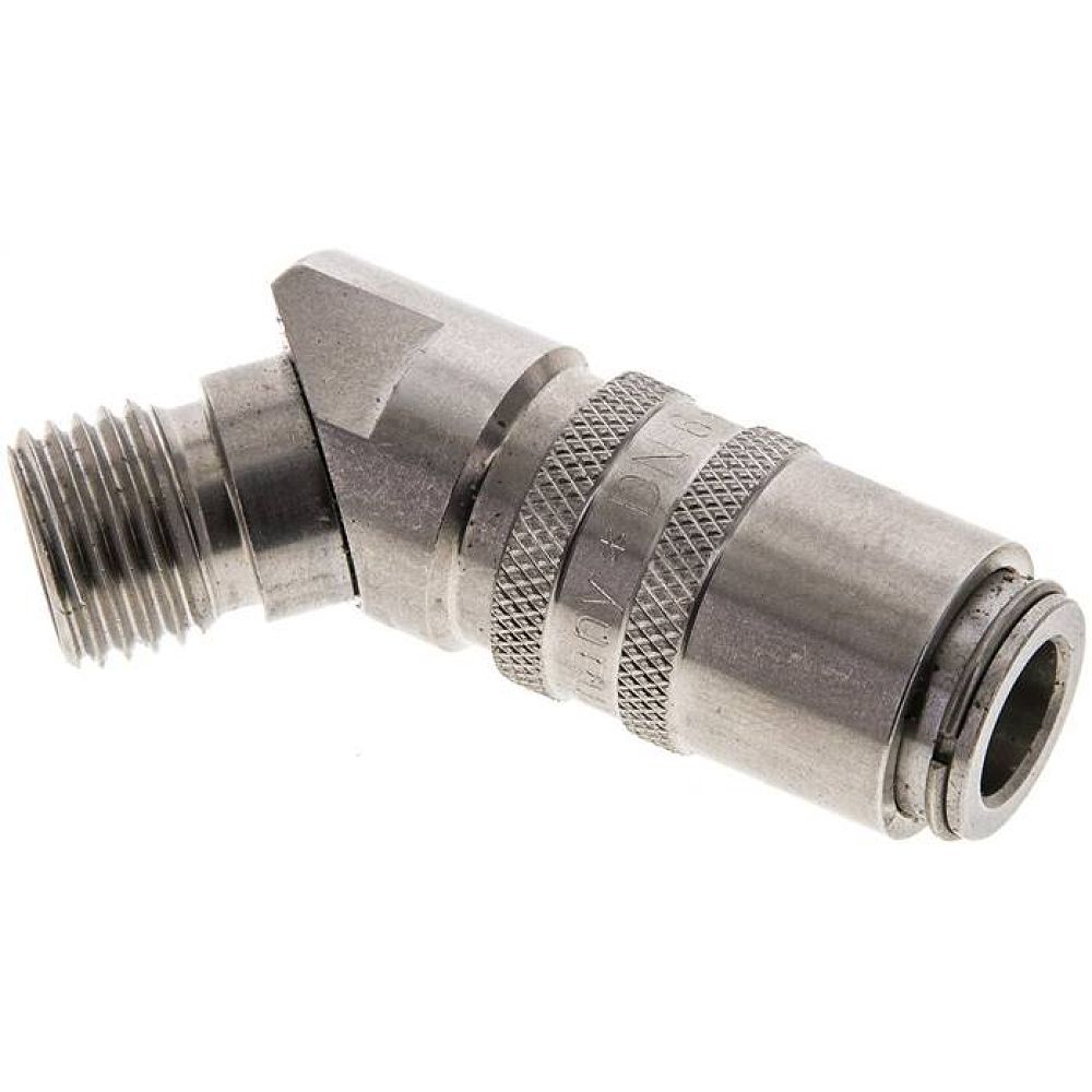 45°-Temperierkupplungsdose 9mm Zapfen,M 14x1,5(AG)