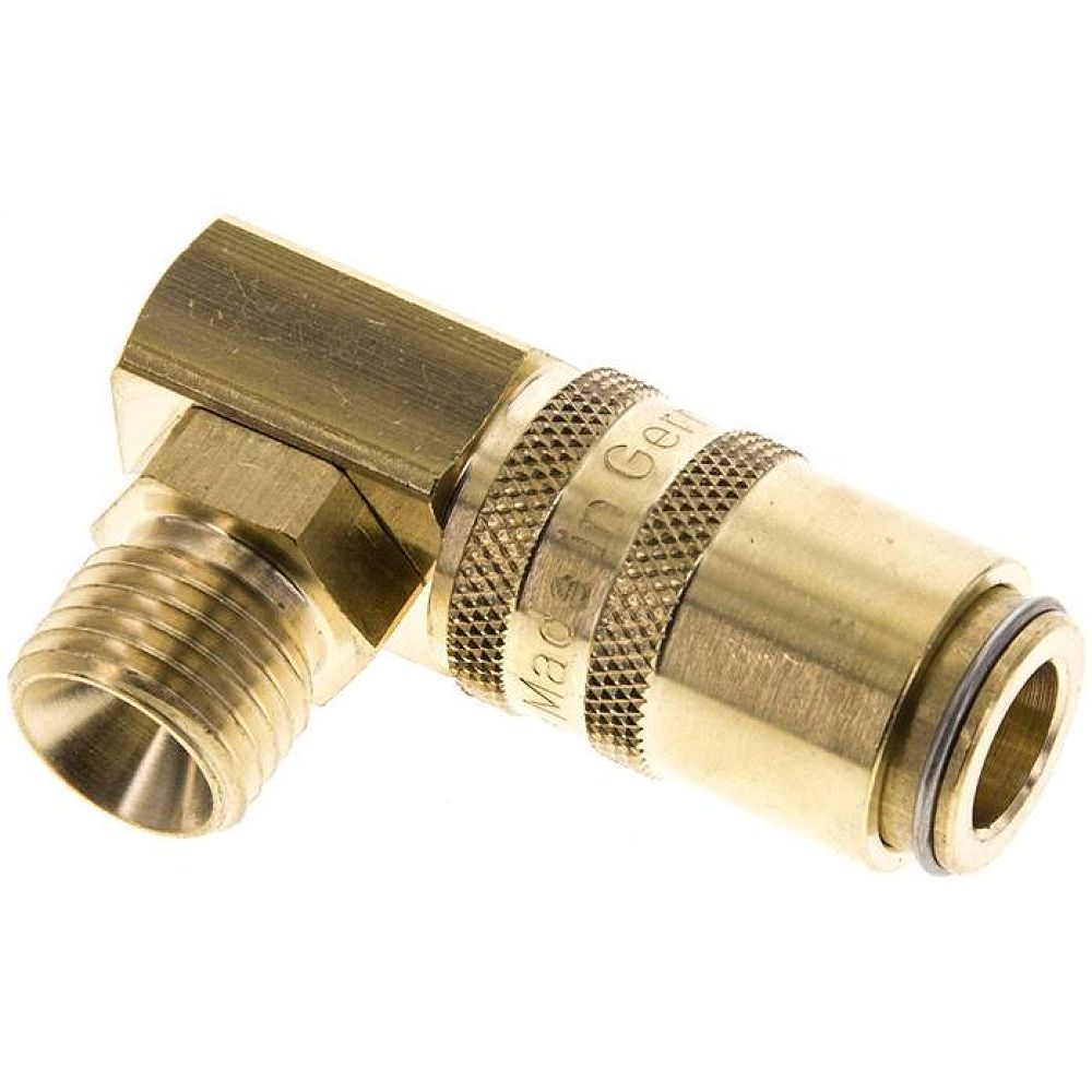 90°-Temperierkupplungsdose 9mm Zapfen,M 14x1,5(AG)