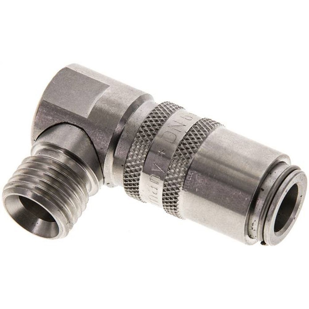 90°-Temperierkupplungsdose 9mm Zapfen,M 14x1,5(AG)