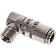 90°-Temperierkupplungsdose 9mm Zapfen,M 14x1,5(AG)