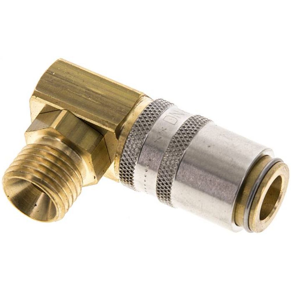 90°-Temperierkupplungsdose 9mm Zapfen,M 14x1,5(AG)