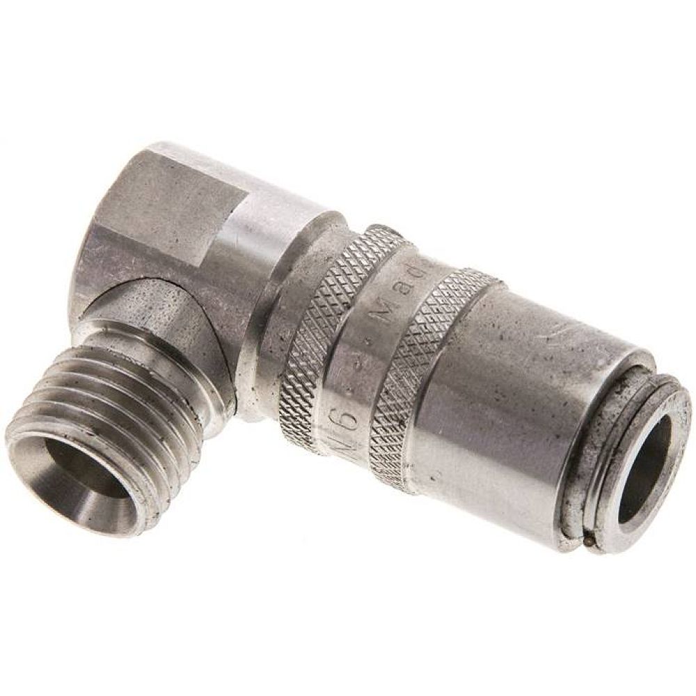 90°-Temperierkupplungsdose 9mm Zapfen,M 14x1,5(AG)