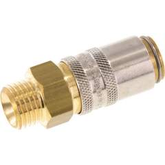 Temperierkupplungsdose 9mm Zapfen,M 14x1,5(AG), Messing