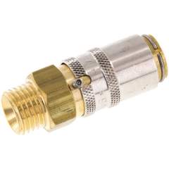 Temperierkupplungsdose 9mm Zapfen,M 14x1,5(AG), Messing