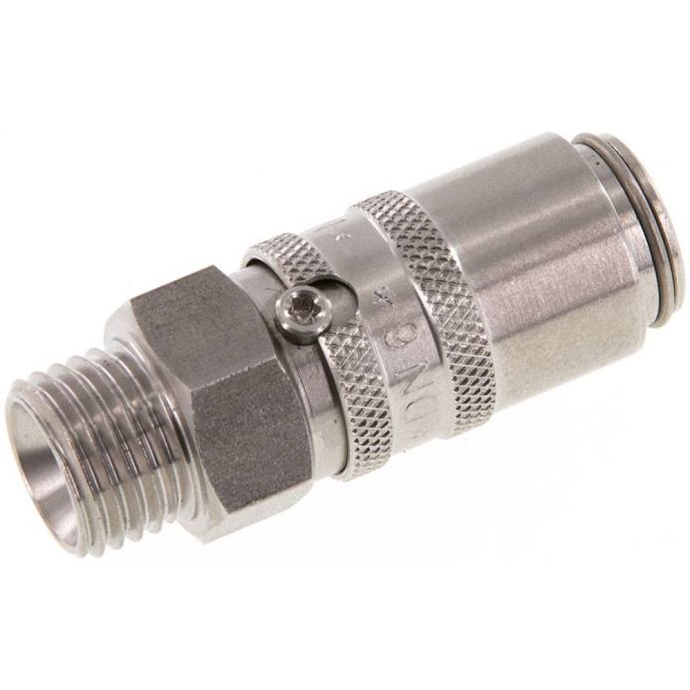 Temperierkupplungsdose 9mm Zapfen,M 14x1,5(AG), 1.4305