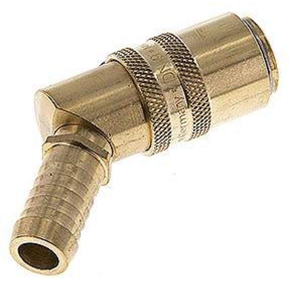 Temperierkupplungsdose (Winkel 45°) 13mm Zapfen, 13 (1/2")mm Schlauch