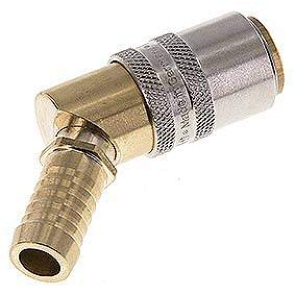 Temperierkupplungsdose (Winkel 45°) 13mm Zapfen, 13 (1/2")mm Schlauch