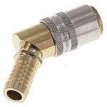 Temperierkupplungsdose (Winkel 45°) 13mm Zapfen, 13 (1/2")mm Schlauch