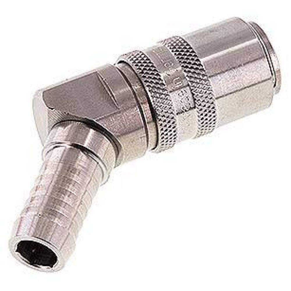 Temperierkupplungsdose (Winkel 45°) 13mm Zapfen, 13 (1/2")mm Schlauch