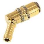 Temperierkupplungsdose (Winkel 45°) 9mm Zapfen, 9 (3/8")mm Schlauch