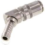 Temperierkupplungsdose (Winkel 45°) 9mm Zapfen, 9 (3/8")mm Schlauch