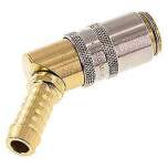 Temperierkupplungsdose (Winkel 45°) 9mm Zapfen, 9 (3/8")mm Schlauch