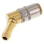 Temperierkupplungsdose (Winkel 45°) 9mm Zapfen, 9 (3/8")mm Schlauch