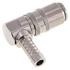 Temperierkupplungsdose (Winkel 90°) 9mm Zapfen, 9 (3/8")mm Schlauch