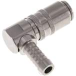 Temperierkupplungsdose (Winkel 90°) 9mm Zapfen, 9 (3/8")mm Schlauch