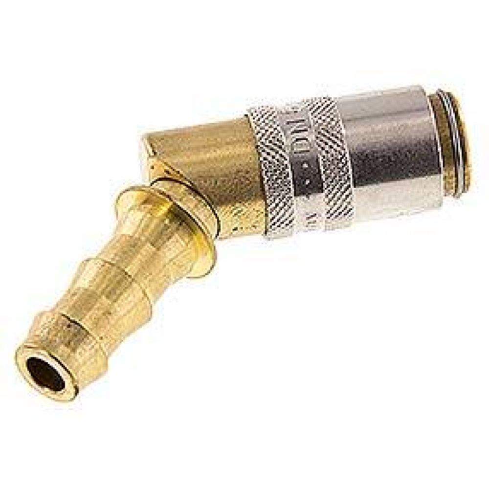 Temperierkupplungsdose (Winkel 45°) 9mm Zapfen, 9,5mm Push-Lok