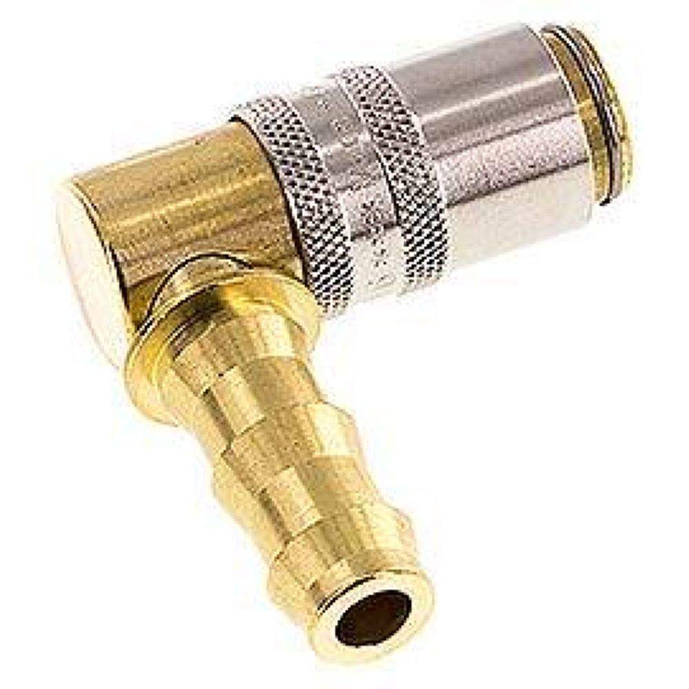 Temperierkupplungsdose (Winkel 90°) 9mm Zapfen, 9,5mm Push-Lok