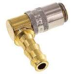 Temperierkupplungsdose (Winkel 90°) 9mm Zapfen, 9,5mm Push-Lok