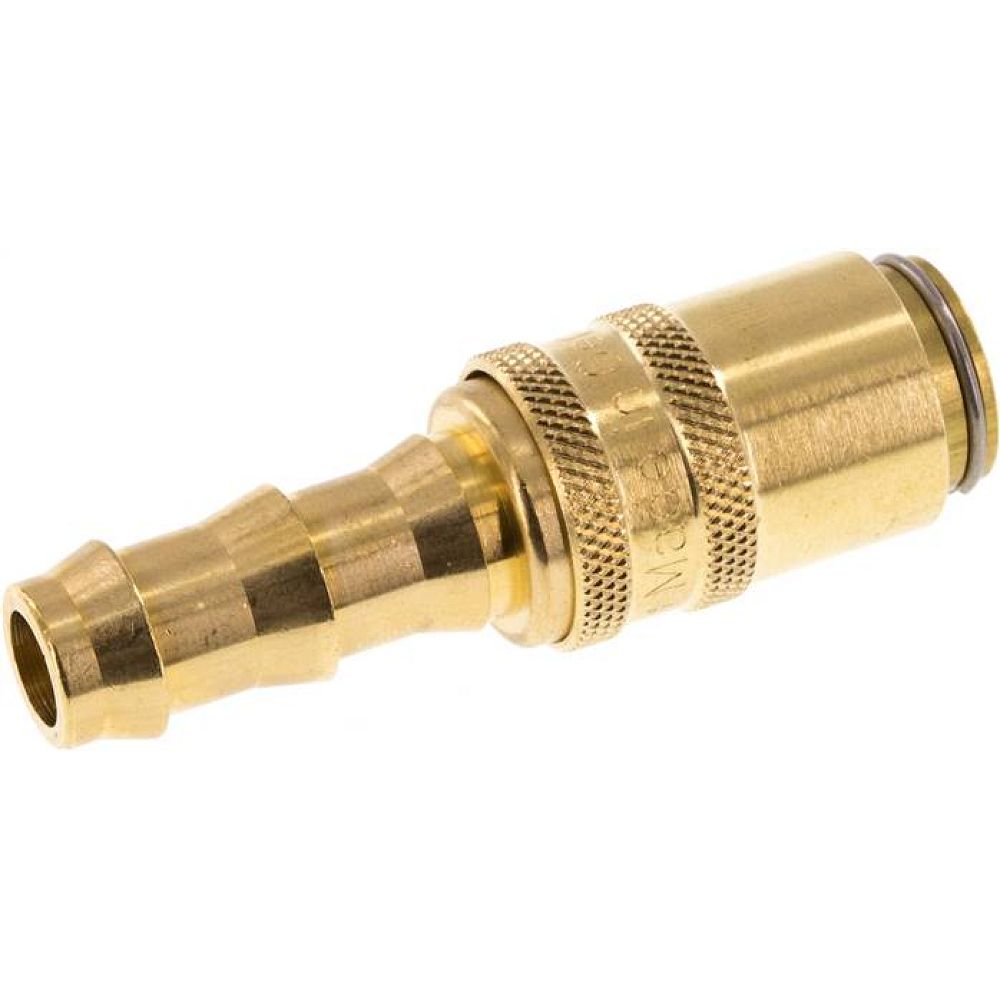 Temperierkupplungsdose (gerade) 9mm Zapfen, 9,5mm Push-Lok