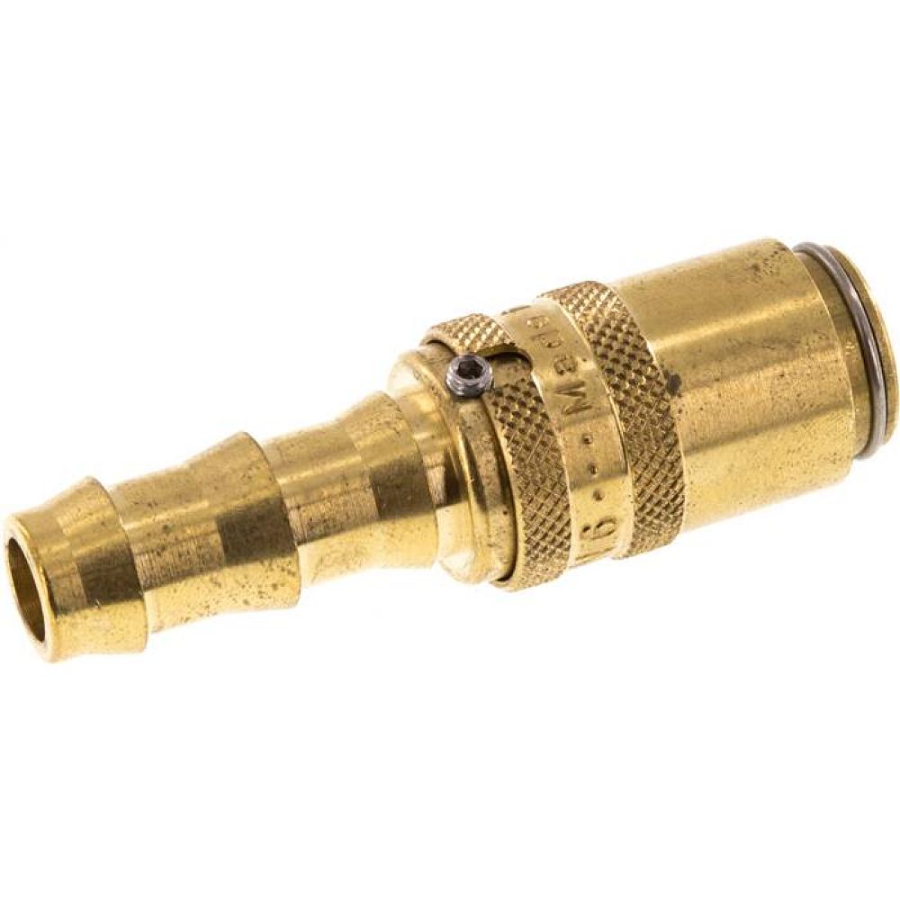 Temperierkupplungsdose (gerade) 9mm Zapfen, 9,5mm Push-Lok