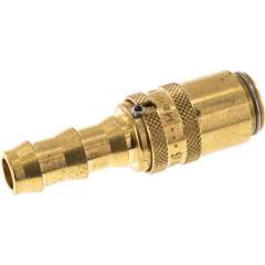 Temperierkupplungsdose (gerade) 9mm Zapfen, 9,5mm Push-Lok