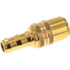 Temperierkupplungsdose (gerade) 13mm Zapfen, 12,7mm Push-Lok