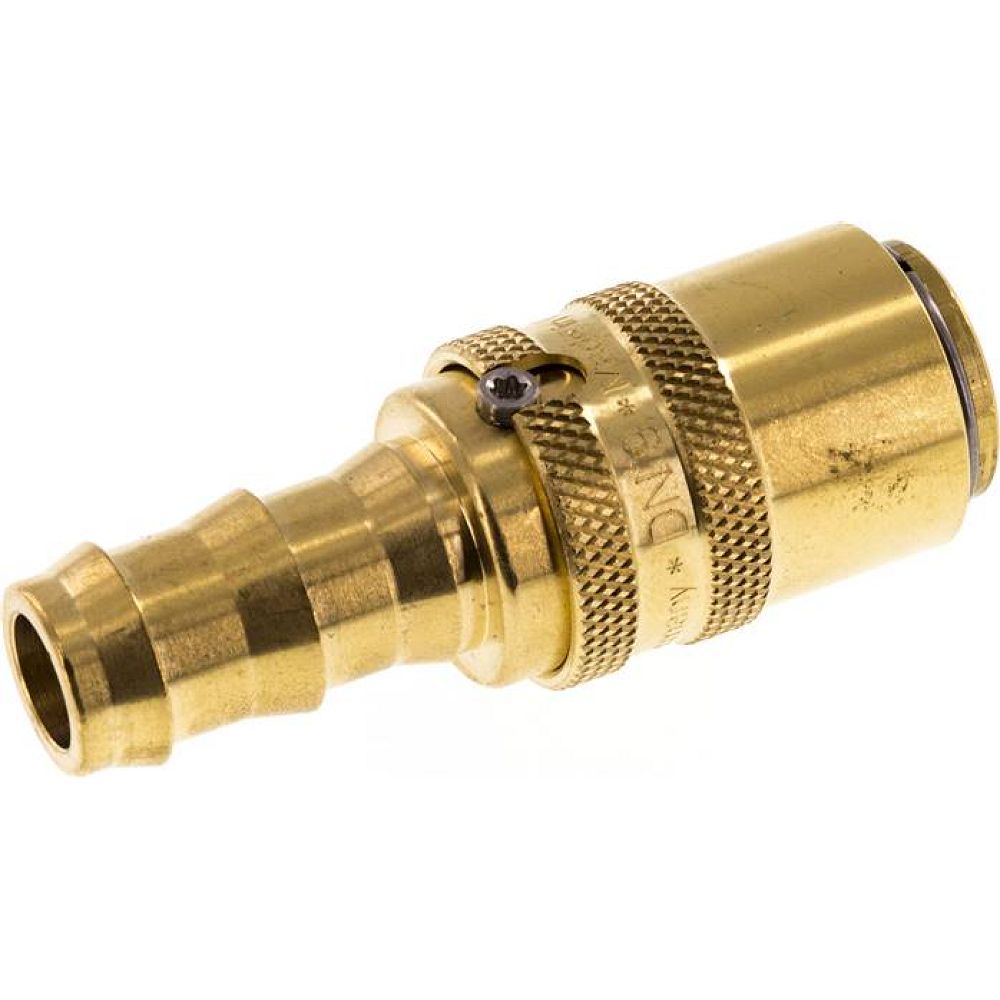 Temperierkupplungsdose (gerade) 13mm Zapfen, 12,7mm Push-Lok