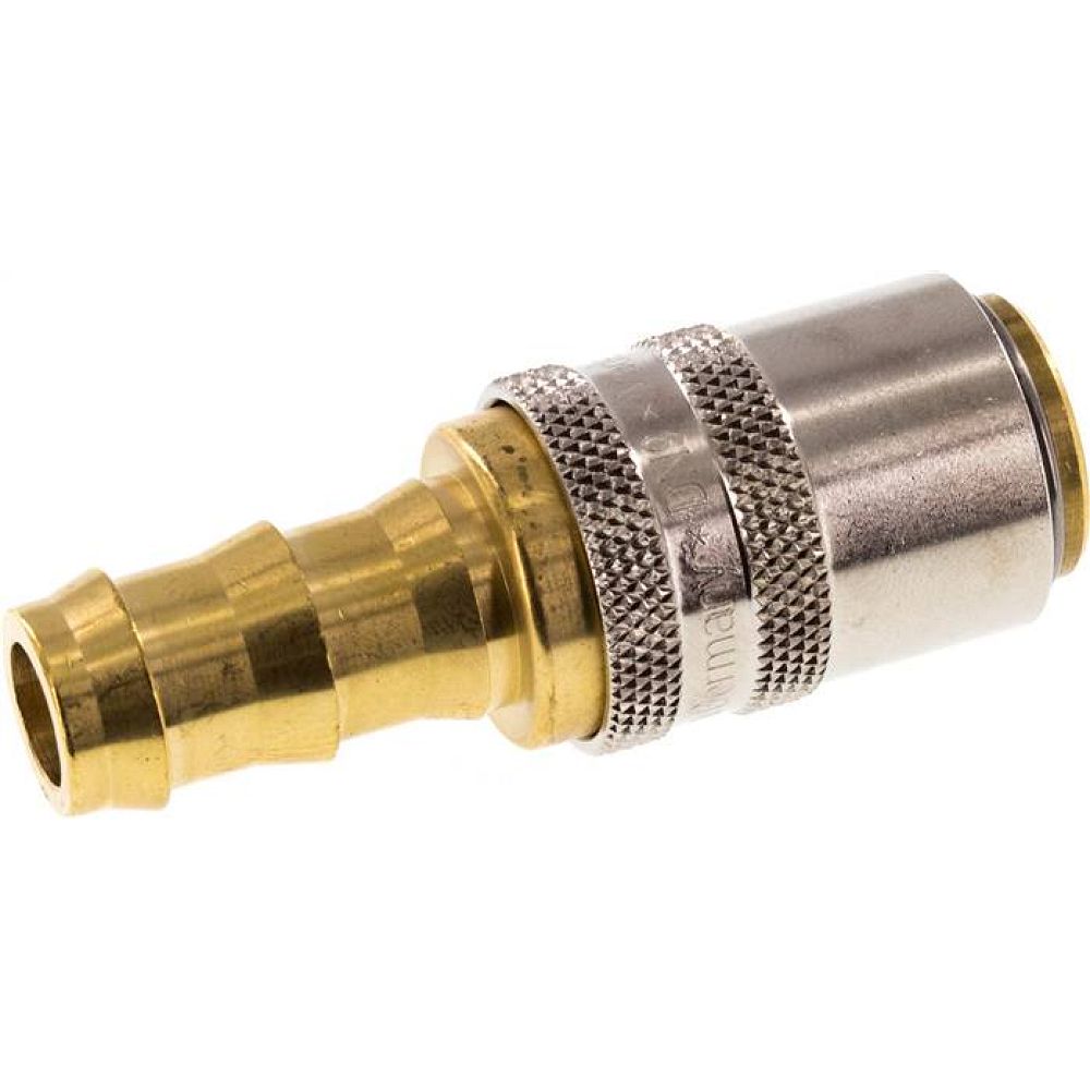 Temperierkupplungsdose (gerade) 13mm Zapfen, 12,7mm Push-Lok